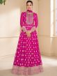 Pink Embroidered Floor Length Anarkali Suit Set