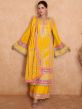 Yellow Palazzo Styled Salwar Kameez With Dupatta