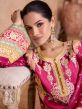 Pink Wedding Salwar Kameez In Palazzo Style