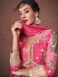 Pink Zari Embroidered Anarkali Salwar Kameez