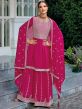 Pink Sharara Style Salwar Kameez With Dupatta