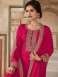 Pink Festive Palazzo Suit With Zari Embroidery