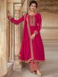 Pink Festive Zari Embroidered Palazzo Suit Online USA