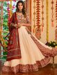 Cream Mirror Work Navaratri Lehenga Choli