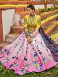 Pink Printed Navaratri Lehenga Choli In Cotton