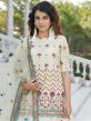 White Embroidered Kurti Style Lehenga Choli With Dupatta