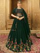 Green Thread Embroidered Lehenga Choli In Georgette