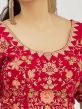 Pink Bridal Velvet Lehenga With Embroidery