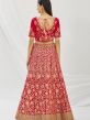Pink Bridal Velvet Lehenga With Embroidery