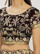 Maroon Zari Work Velvet Lehenga Choli