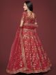 Red Embroidered Bridesmaid Lehenga Choli In Silk