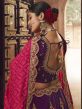 Purple Embroidered Lengha Choli With Printed Dupatta