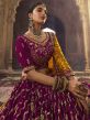 Purple Sequins Embroidered Bridal Lehenga Choli