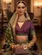 Green Zari Woven Wedding Wear Lehenga Choli