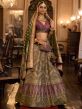 Green Zari Woven Wedding Wear Lehenga Choli