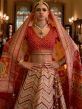 Cream Mirror Embroidered Lehenga Choli Set