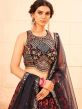 Black Georgette Lehenga Choli With Printed Work
