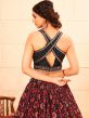 Black Georgette Lehenga Choli With Printed Work
