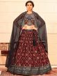 Black Georgette Lehenga Choli With Printed Work