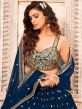 Blue Designer Lehenga Choli In Georgette
