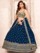 Blue Designer Lehenga Choli In Georgette