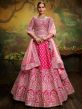 Pink Bridal Lehenga Choli With Heavy Embroidery
