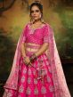 Pink Bridal Sequins Work Lehenga Choli In Silk