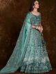Green Wedding Wear Embroidered Lehenga Choli Set