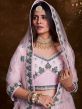 Pink Stone Embellished Engagement Lehenga Choli