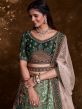 Green Stone Embellished Shaded Lehenga Choli