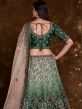 Green Stone Embellished Shaded Lehenga Choli