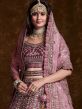 Magenta Bridal Lehenga Choli With Heavy Embroidery