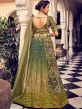 Green Designer Silk Lehenga Choli With Embroidery