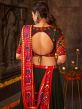 Green Mirror Embroidered Chaniya Choli In Rayon