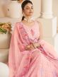 Pink Sequined Net Lehenga Set In A line Style