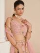 Pink Embroidered Lehenga Choli With Net Dupatta