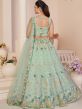 Green A Line Styled Lehenga Choli In Net
