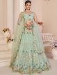 Green A Line Styled Lehenga Choli In Net