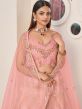 Pink Stone Embellished A Line Net Lehenga Choli 