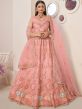 Pink Stone Embellished A Line Net Lehenga Choli 