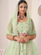 Green Sequined A Line Styled Net Lehenga Choli 