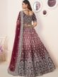 Maroon A Line Styled Lehenga With Embroiderd Blouse 