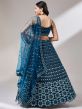 Blue Bridesmaid Sequined Lehenga Choli In Net