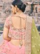 Pink Zari Embroidered Lehenga Choli In Handloom Silk
