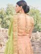 Orange Embellished Lehenga Choli In Handloom Silk