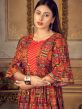 Multicolor Tiered Dress In Rayon