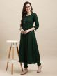 Green Resham Embroidered Party Wear Kurti