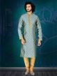 Green Jacquard Kurta Pajama.