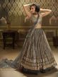 Grey in Net Fabric Women Lehenga With Sequin Work.