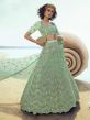 Net Designer Lehenga Choli in Green Colour.